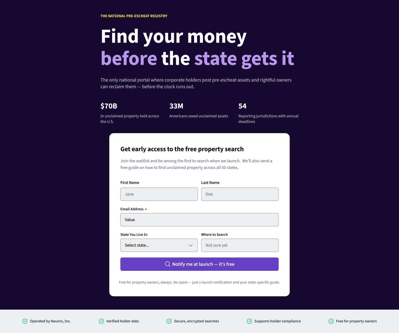 The Figma design intent — unclaimedproperty-homepage (node 4-5610)